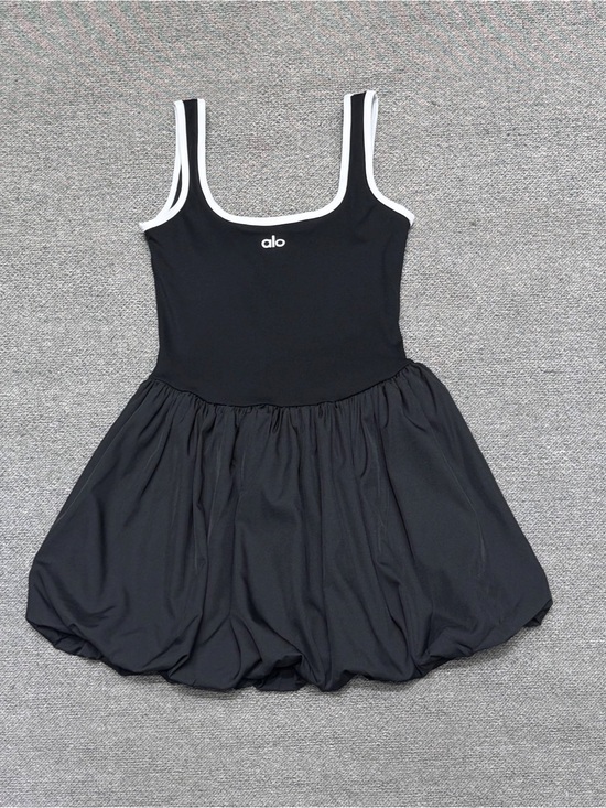 ALO Yoga Dresses & Skirts - ALO Yoga Black Mini Dress with White Trim
